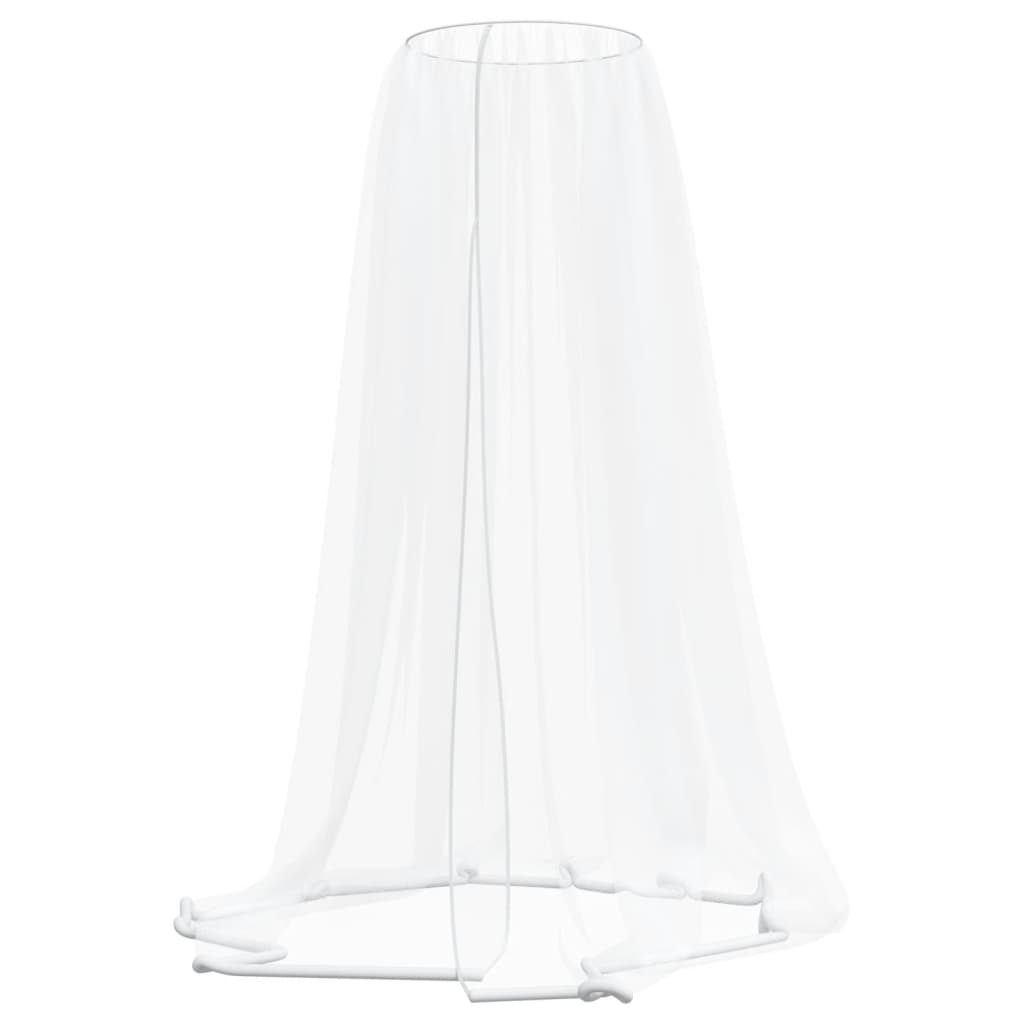 vidaXL Moskitiera pod parasol, biała, Φ300x230 cm