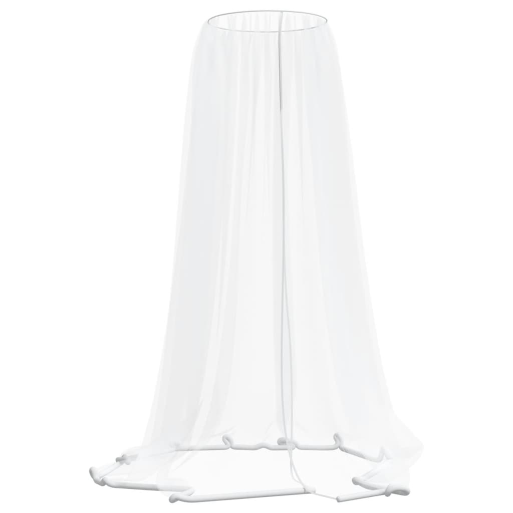 vidaXL Moskitiera pod parasol, biała, Φ330x250 cm