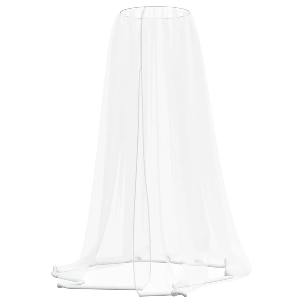 vidaXL Moskitiera pod parasol, biała, Φ330x250 cm