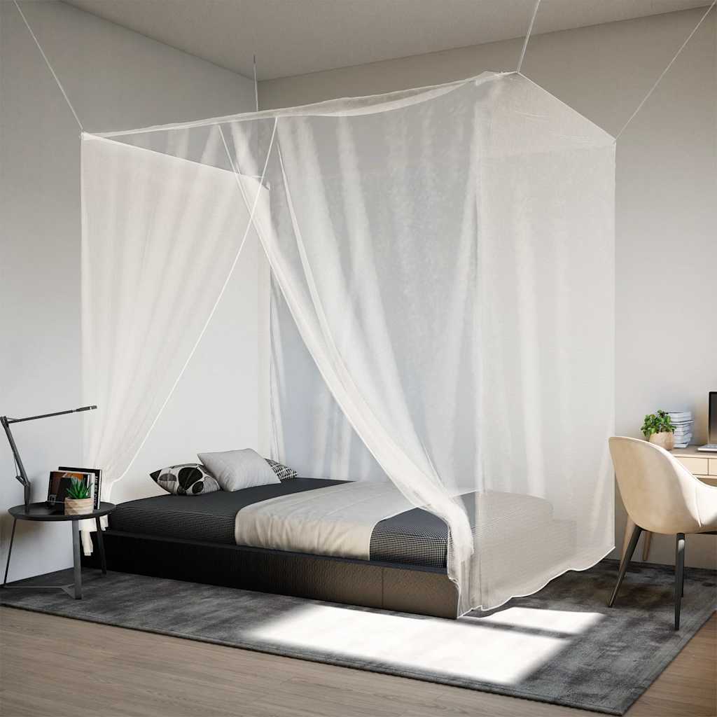 vidaXL Moskitiera wisząca, biała, 220x100x150 cm