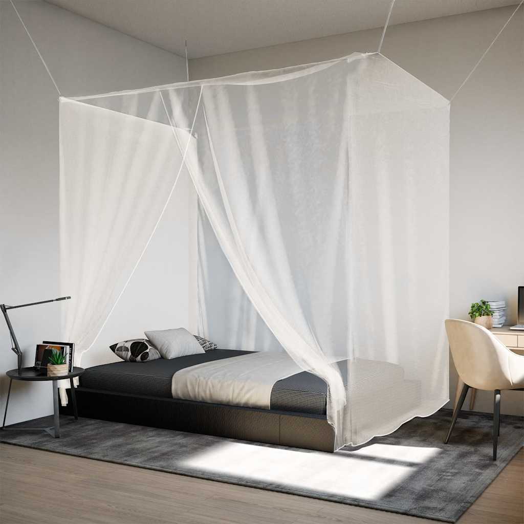 vidaXL Moskitiera wisząca, biała, 220x120x150 cm