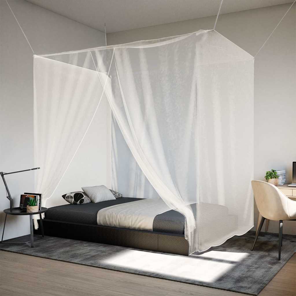 vidaXL Moskitiera wisząca, biała, 220x180x180 cm