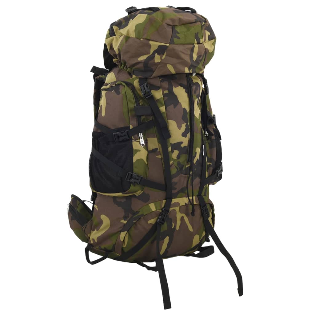 vidaXL Plecak turystyczny, zielone moro, 60 L, tkanina Oxford