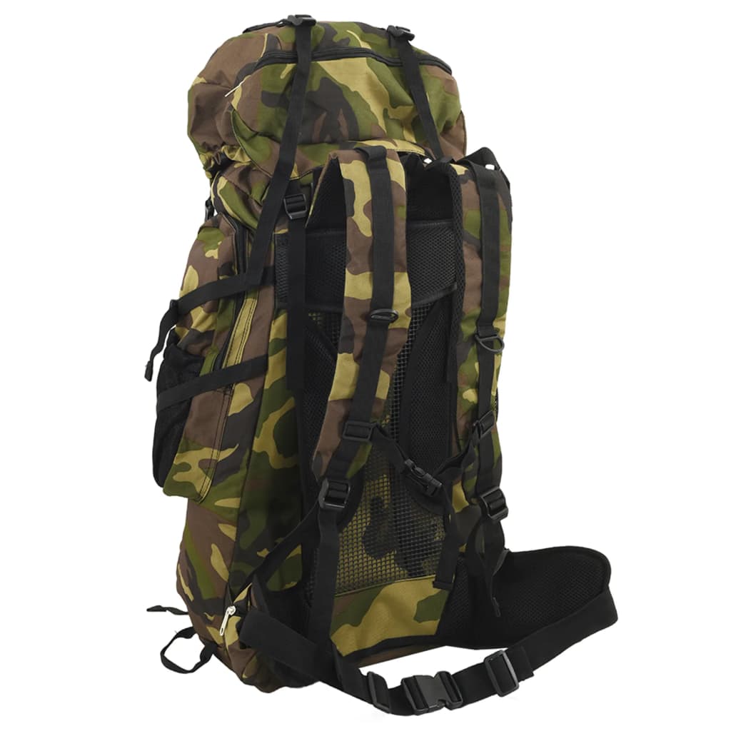 vidaXL Plecak turystyczny, zielone moro, 60 L, tkanina Oxford