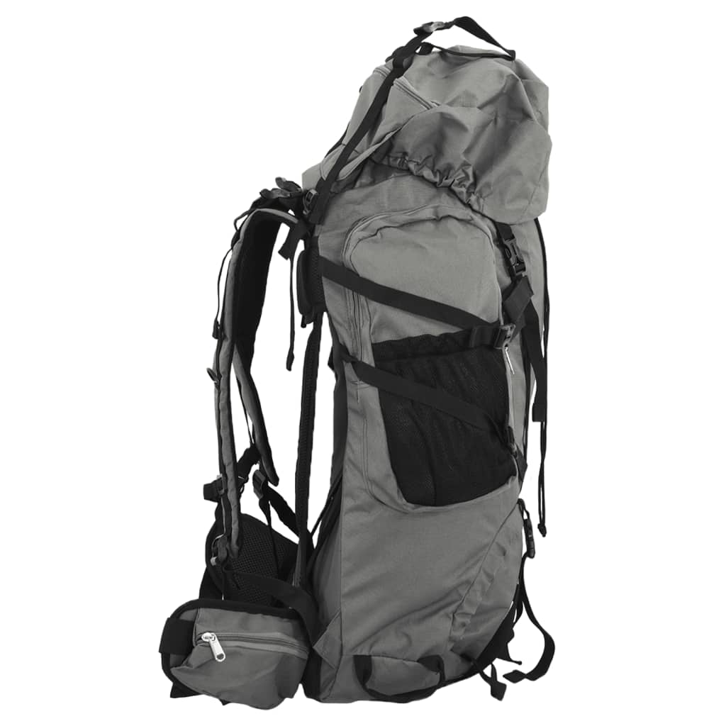 vidaXL Plecak turystyczny, szary, 80 L, tkanina Oxford