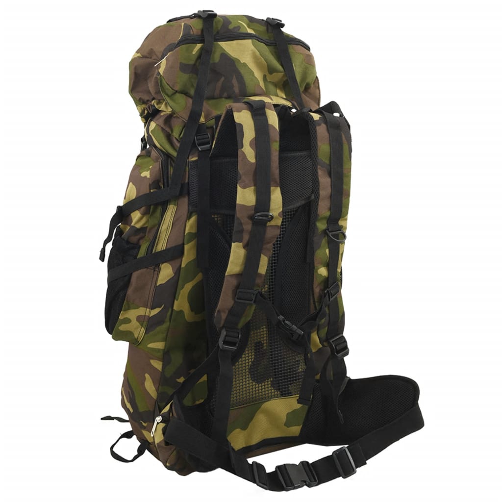 vidaXL Plecak turystyczny, zielone moro, 80 L, tkanina Oxford