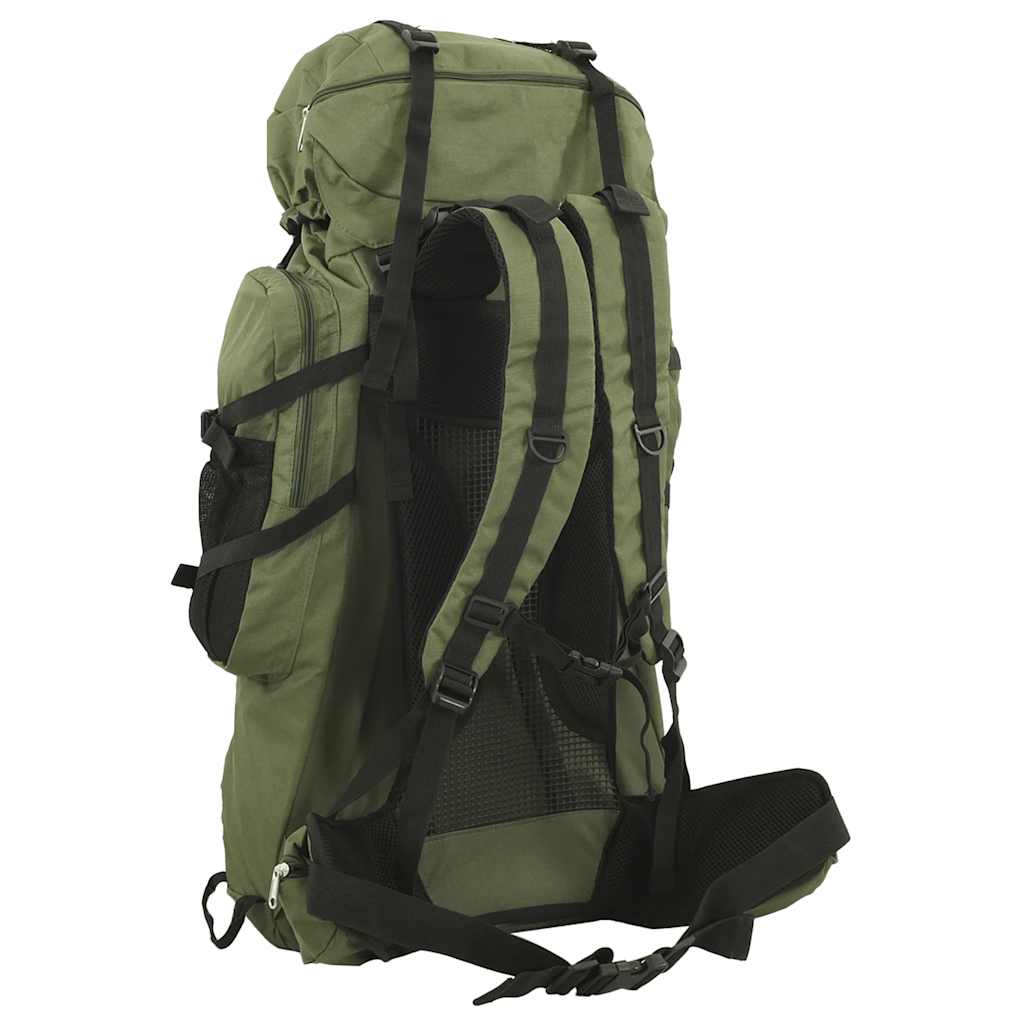 vidaXL Plecak turystyczny, wojskowa zieleń, 80 L, tkanina Oxford