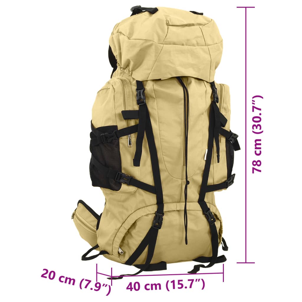 vidaXL Plecak turystyczny, khaki, 80 L, tkanina Oxford