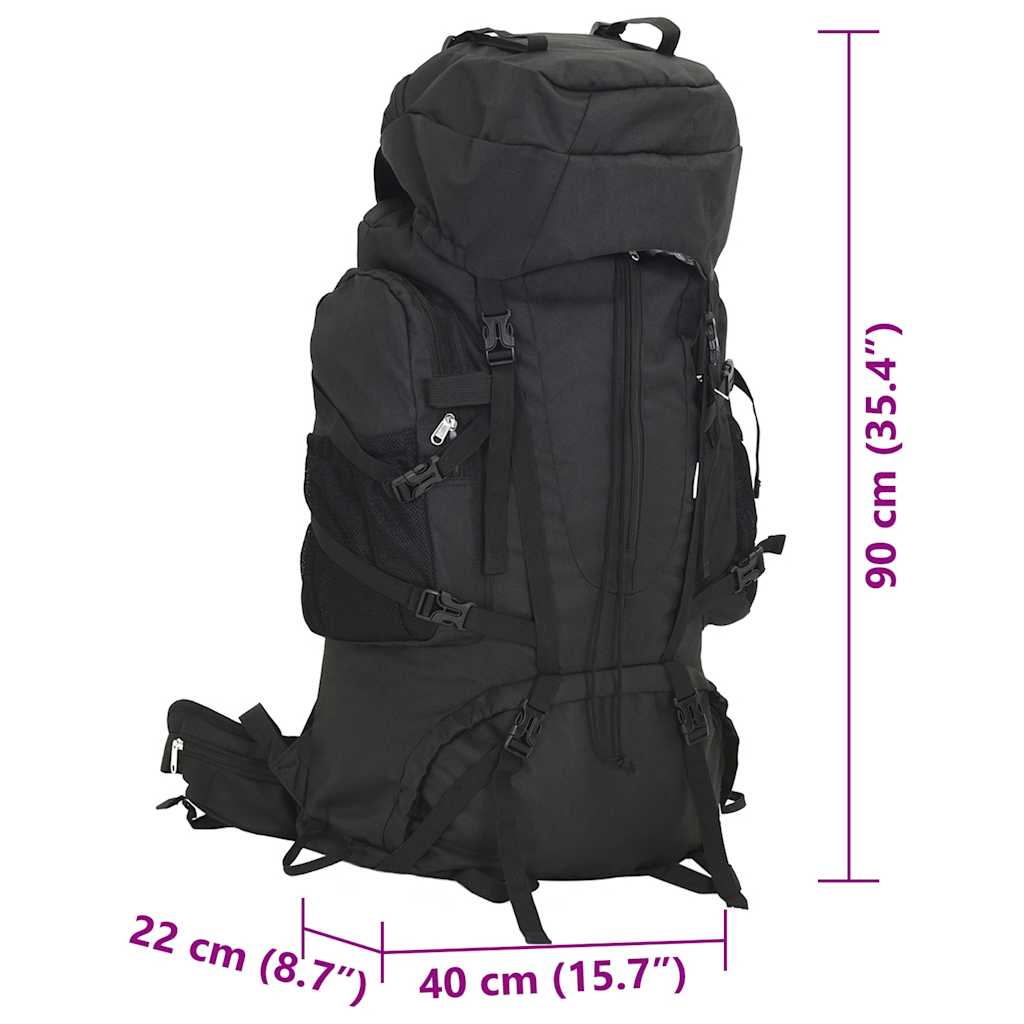 vidaXL Plecak turystyczny, czarny, 100 L, tkanina Oxford