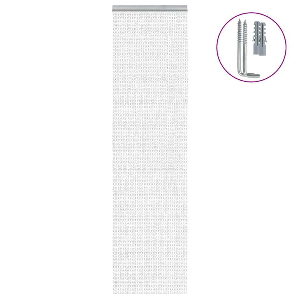 vidaXL Moskitiera łańcuchowa do drzwi, 56x186 cm, aluminium