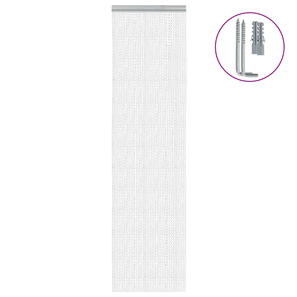 vidaXL Moskitiera łańcuchowa do drzwi, 56x202 cm, aluminium