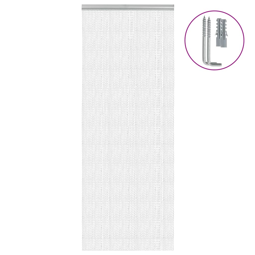vidaXL Moskitiera łańcuchowa do drzwi, 80x201 cm, aluminium