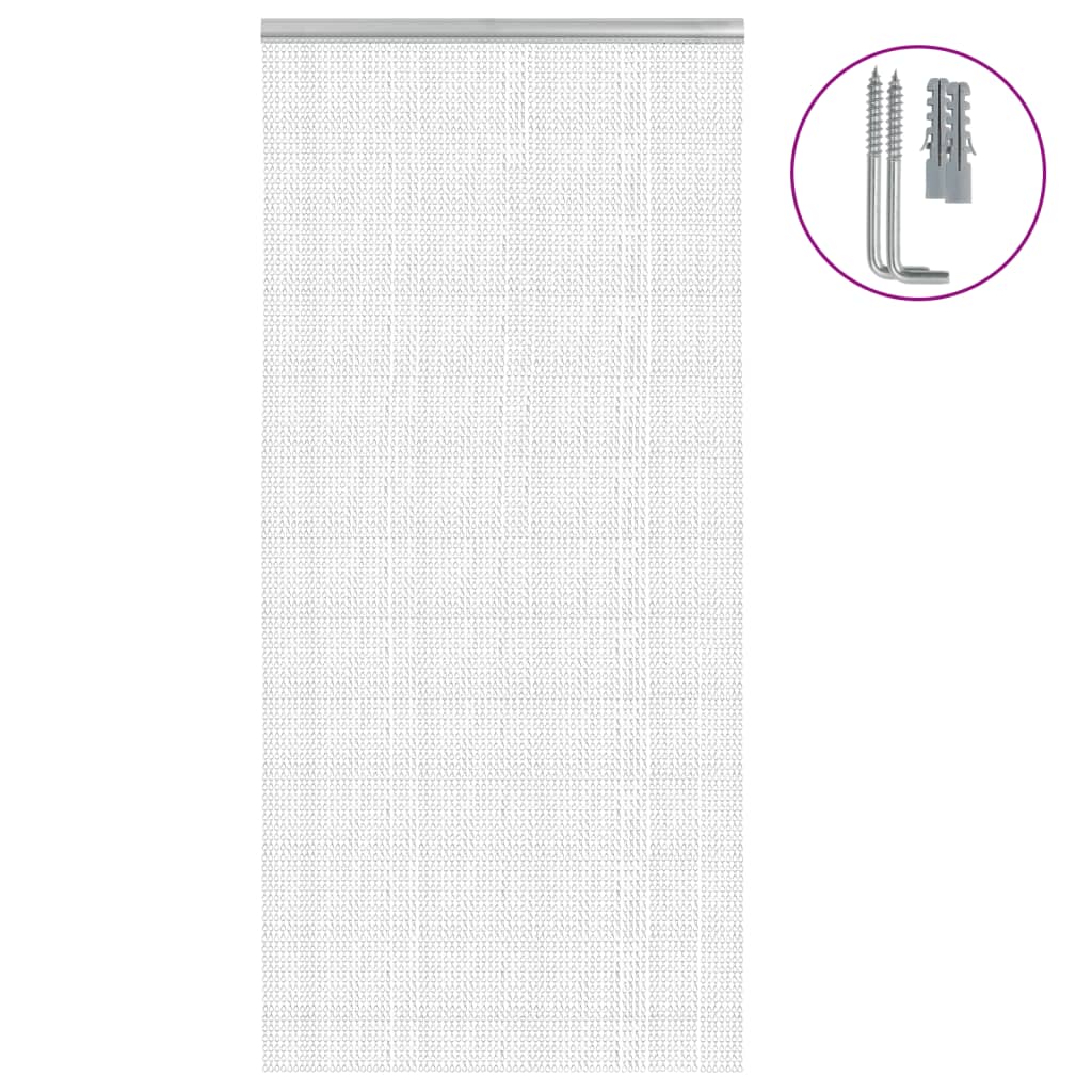 vidaXL Moskitiera łańcuchowa do drzwi, 100x212 cm, aluminium