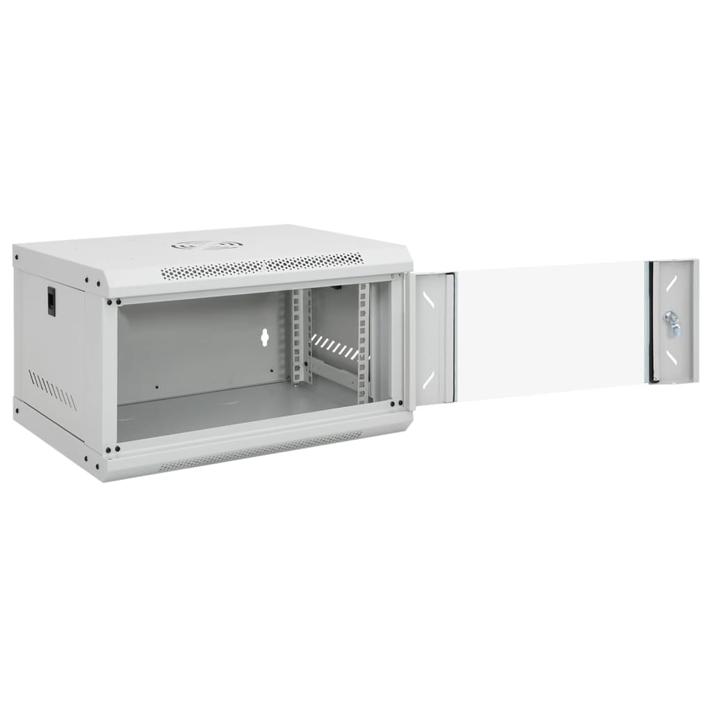 vidaXL 6U Szafka sieciowa ścienna 19" IP20 53x40x30 cm