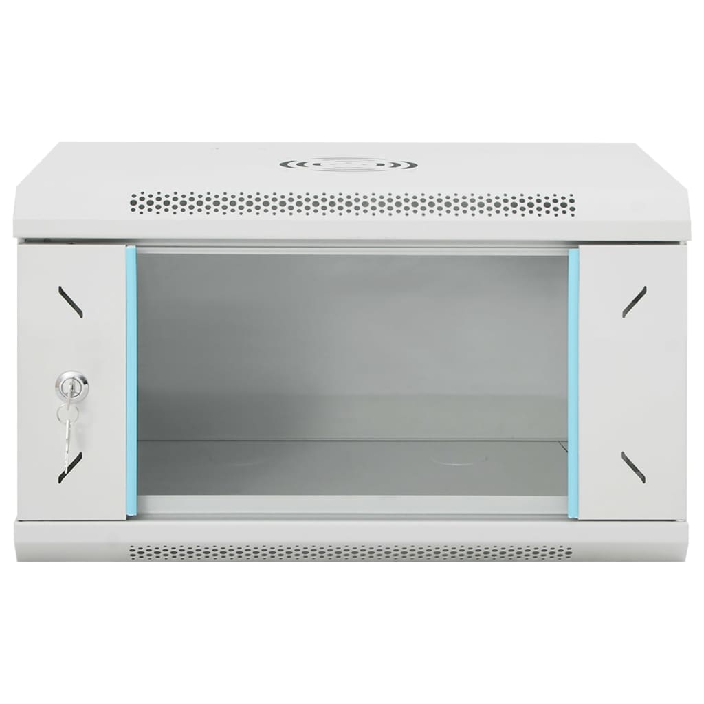 vidaXL 6U Szafka sieciowa ścienna 19" IP20 53x40x30 cm