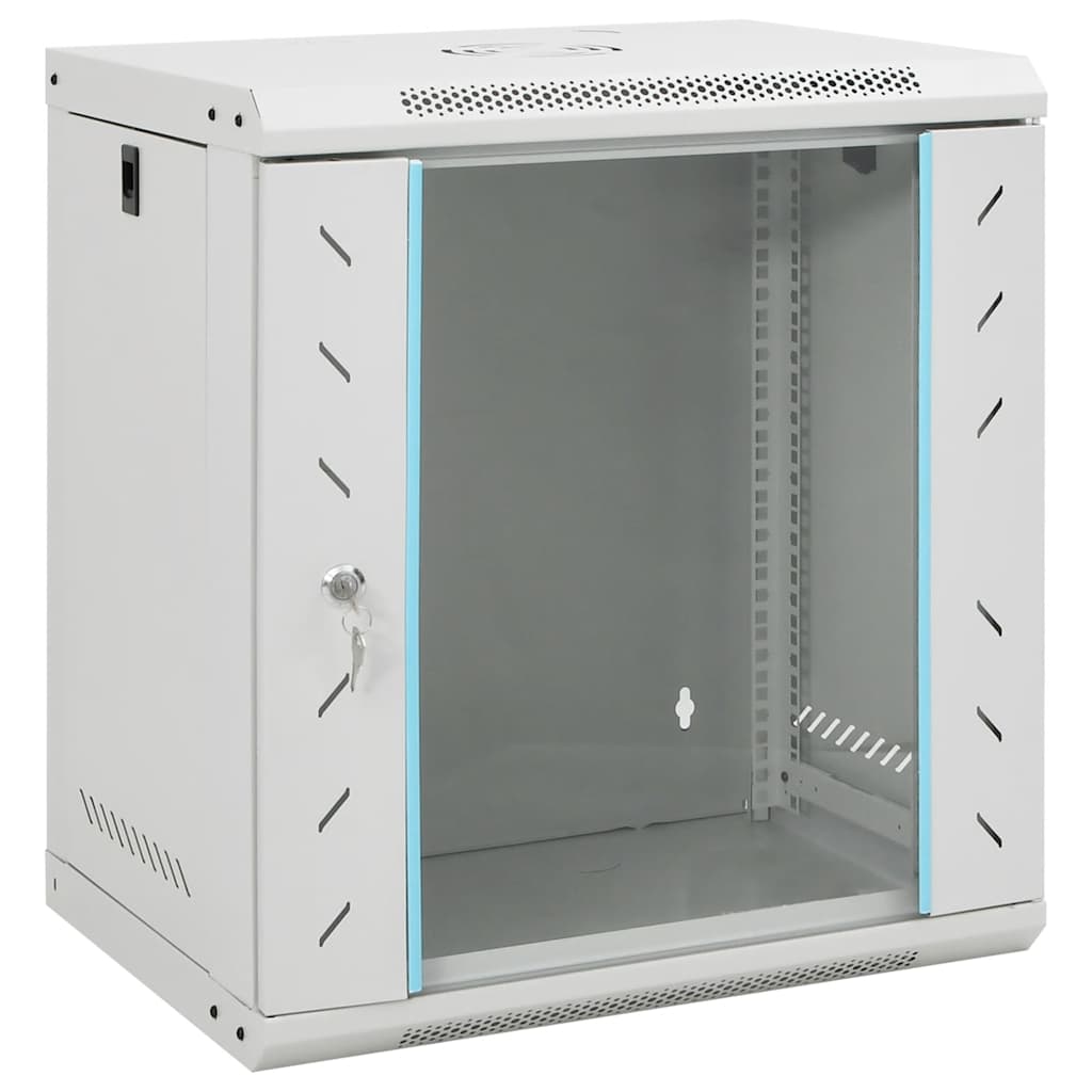 vidaXL Ścienna szafka serwerowa 12U, 19", IP20, 53x40x60 cm