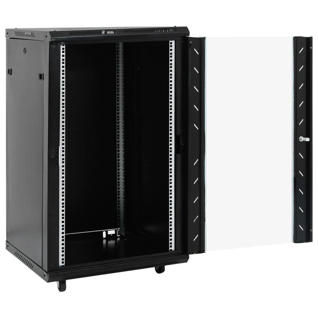 vidaXL Szafka serwerowa z kółkami, 18U, 19", IP20, 60x60x100 cm