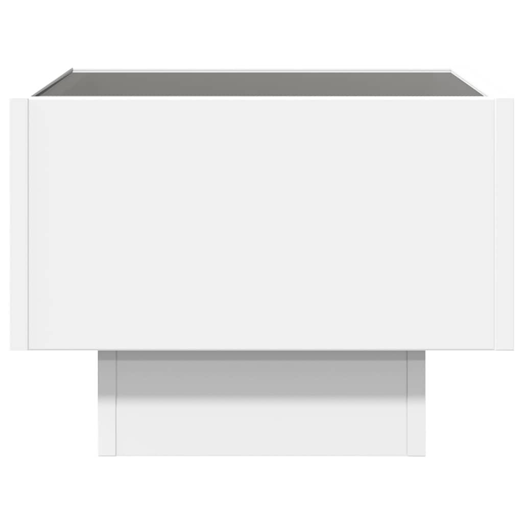 vidaXL Stolik boczny z LED, biały, 40x40x30 cm