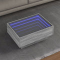 vidaXL Stolik kawowy z LED, szary dąb sonoma, 70x50x30 cm
