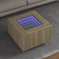 vidaXL Stolik kawowy z LED, dąb sonoma, 60x60x40 cm