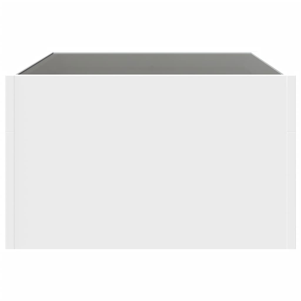 vidaXL Stolik kawowy z LED Infinity, biały, 70x50x30 cm