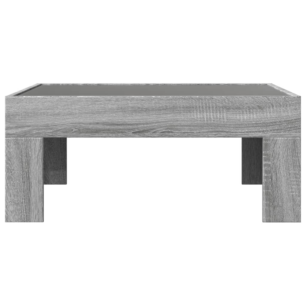 vidaXL Stolik kawowy z LED Infinity, szary dąb sonoma, 70x50x30 cm
