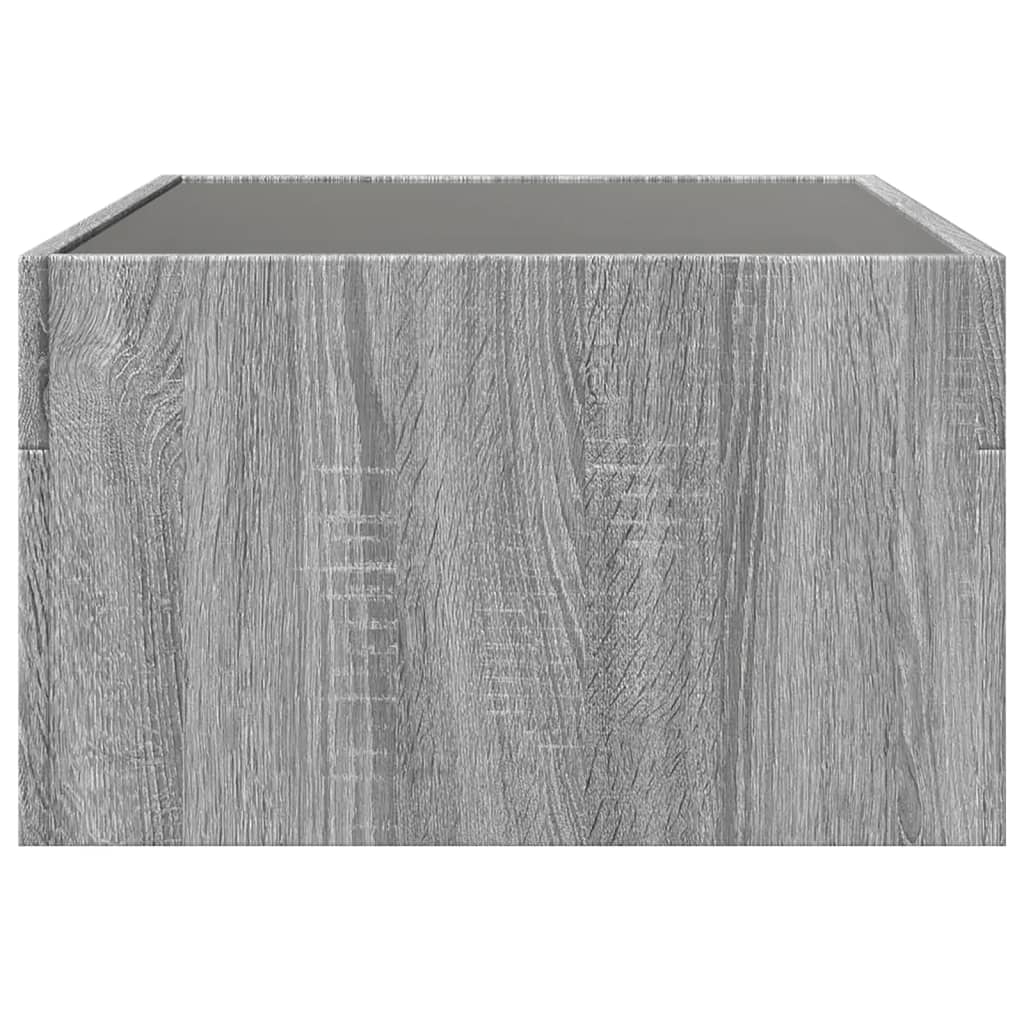 vidaXL Stolik kawowy z LED Infinity, szary dąb sonoma, 70x50x30 cm