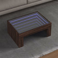 vidaXL Stolik kawowy z LED Infinity, brązowy dąb, 70x50x30 cm