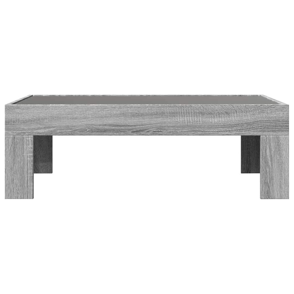 vidaXL Stolik kawowy z LED Infinity, szary dąb sonoma, 90x50x30 cm