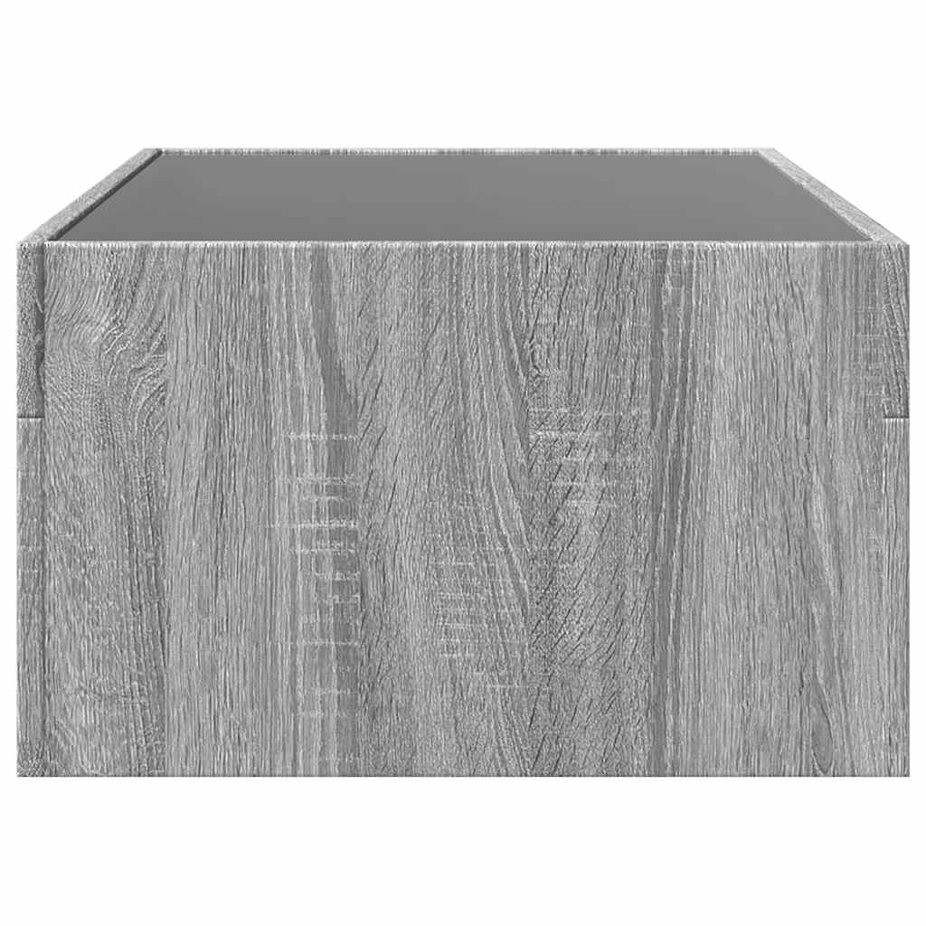 vidaXL Stolik kawowy z LED Infinity, szary dąb sonoma, 90x50x30 cm