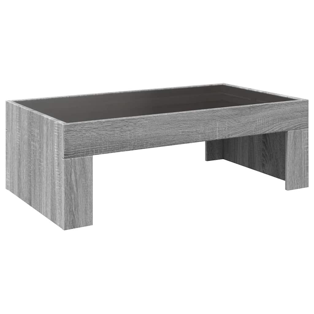 vidaXL Stolik kawowy z LED Infinity, szary dąb sonoma, 90x50x30 cm