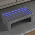 vidaXL Stolik kawowy z LED Infinity, szary dąb sonoma, 90x50x30 cm