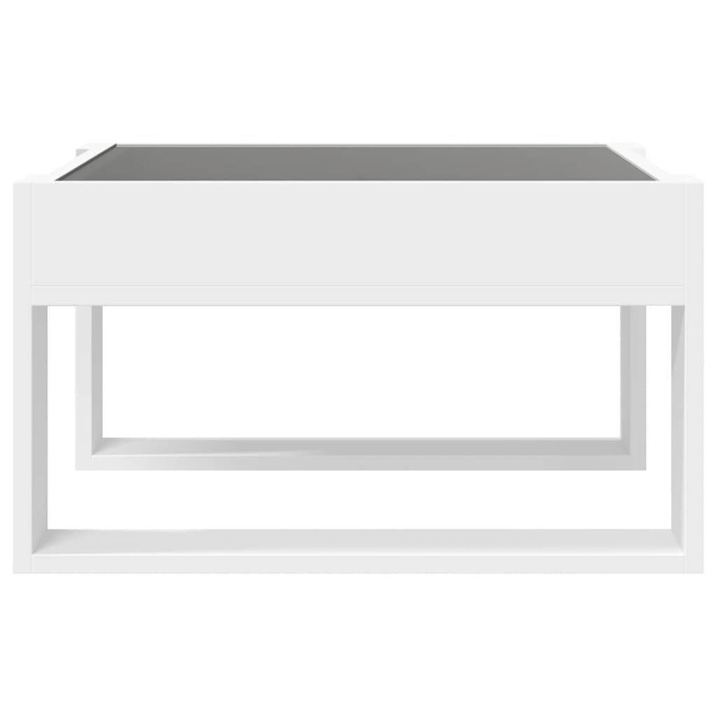 vidaXL Stolik kawowy z LED Infinity, biały, 50x53x30 cm