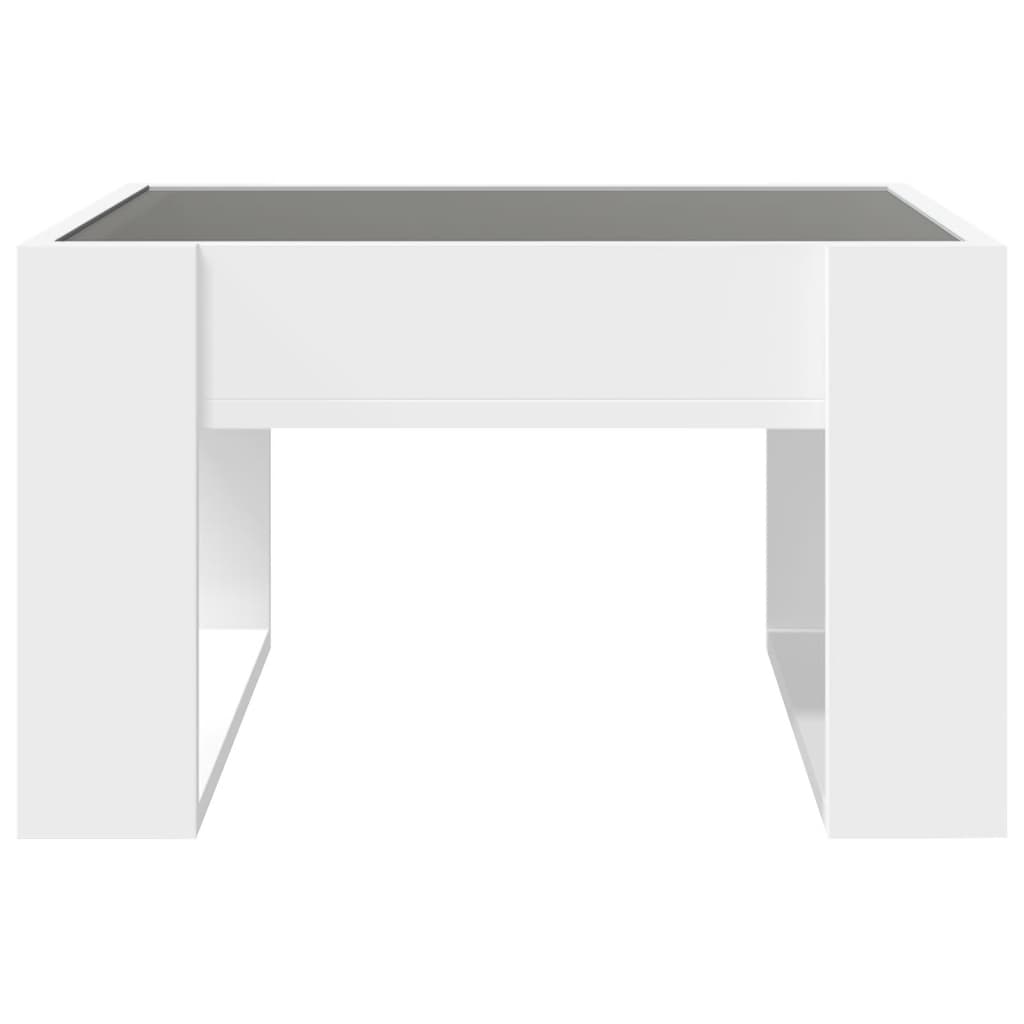 vidaXL Stolik kawowy z LED Infinity, biały, 50x53x30 cm