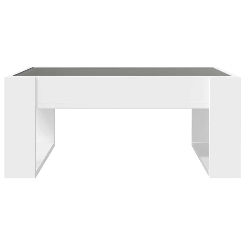 vidaXL Stolik kawowy z LED Infinity, biały, 70x53x30 cm