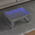 vidaXL Stolik kawowy z LED Infinity, szary dąb sonoma, 70x53x30 cm