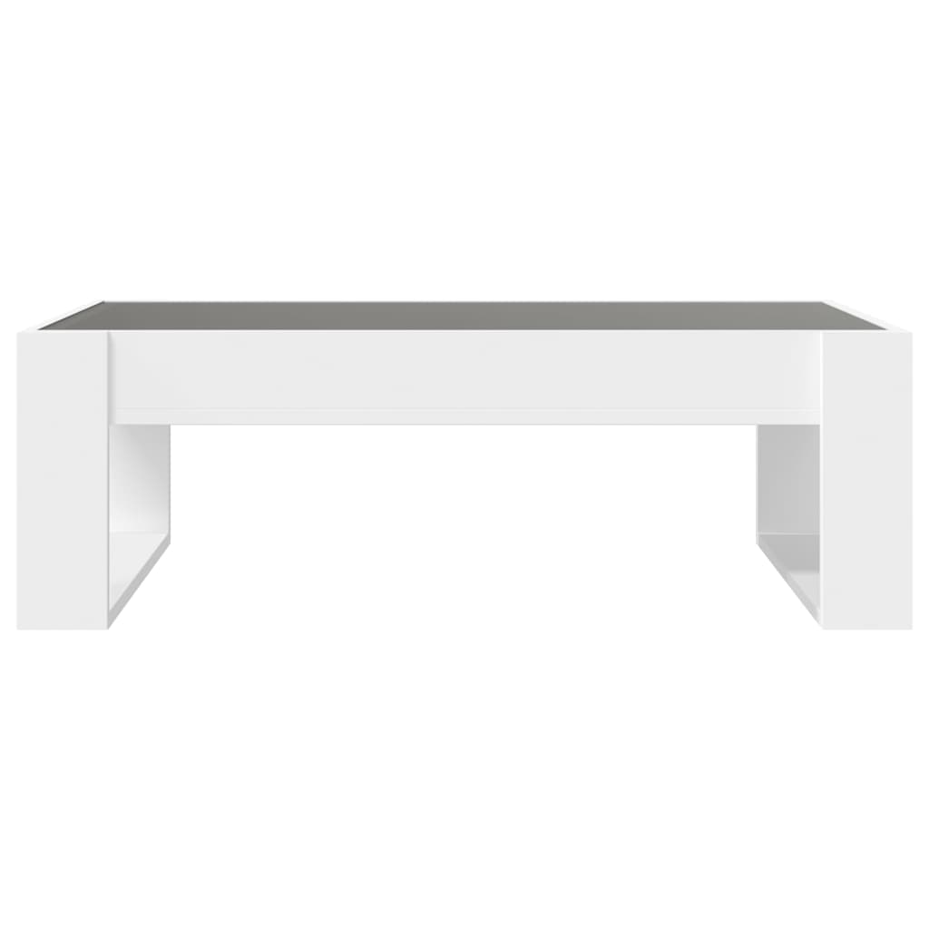 vidaXL Stolik kawowy z LED Infinity, biały, 90x53x30 cm