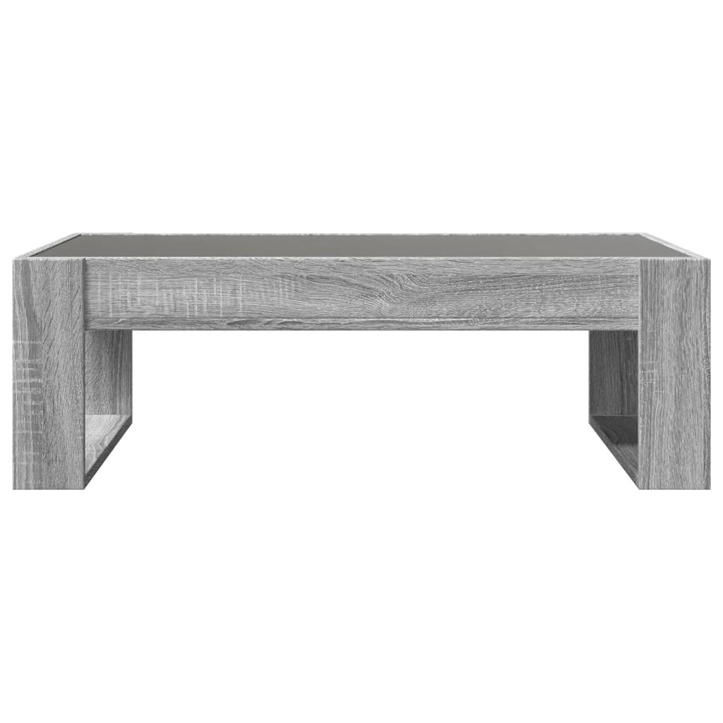 vidaXL Stolik kawowy z LED Infinity, szary dąb sonoma, 90x53x30 cm