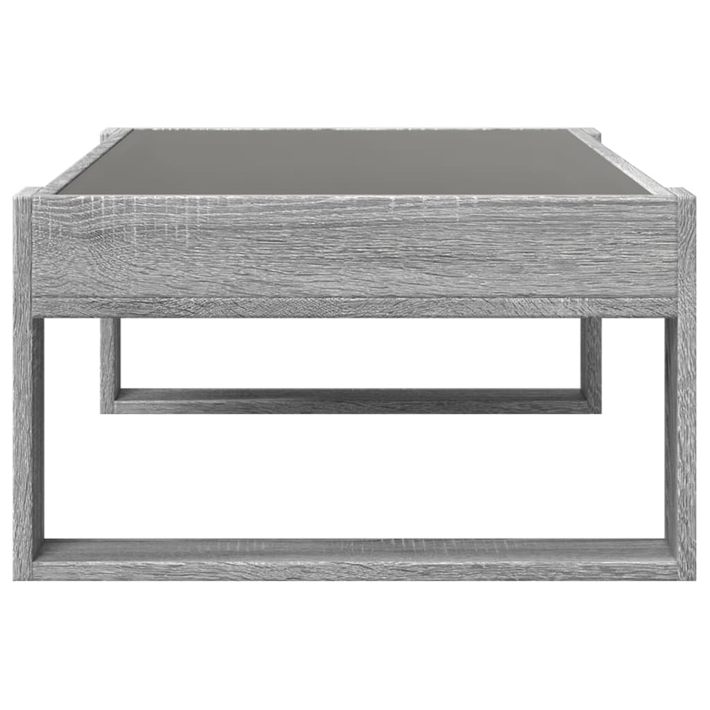 vidaXL Stolik kawowy z LED Infinity, szary dąb sonoma, 90x53x30 cm