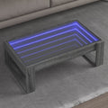 vidaXL Stolik kawowy z LED Infinity, szary dąb sonoma, 90x53x30 cm
