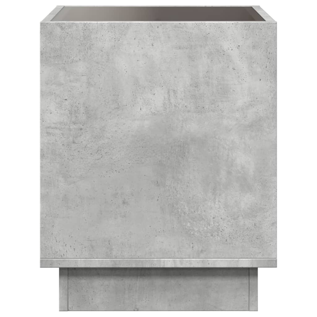vidaXL Stolik kawowy z LED Infinity, szarość betonu, 40x40x50 cm