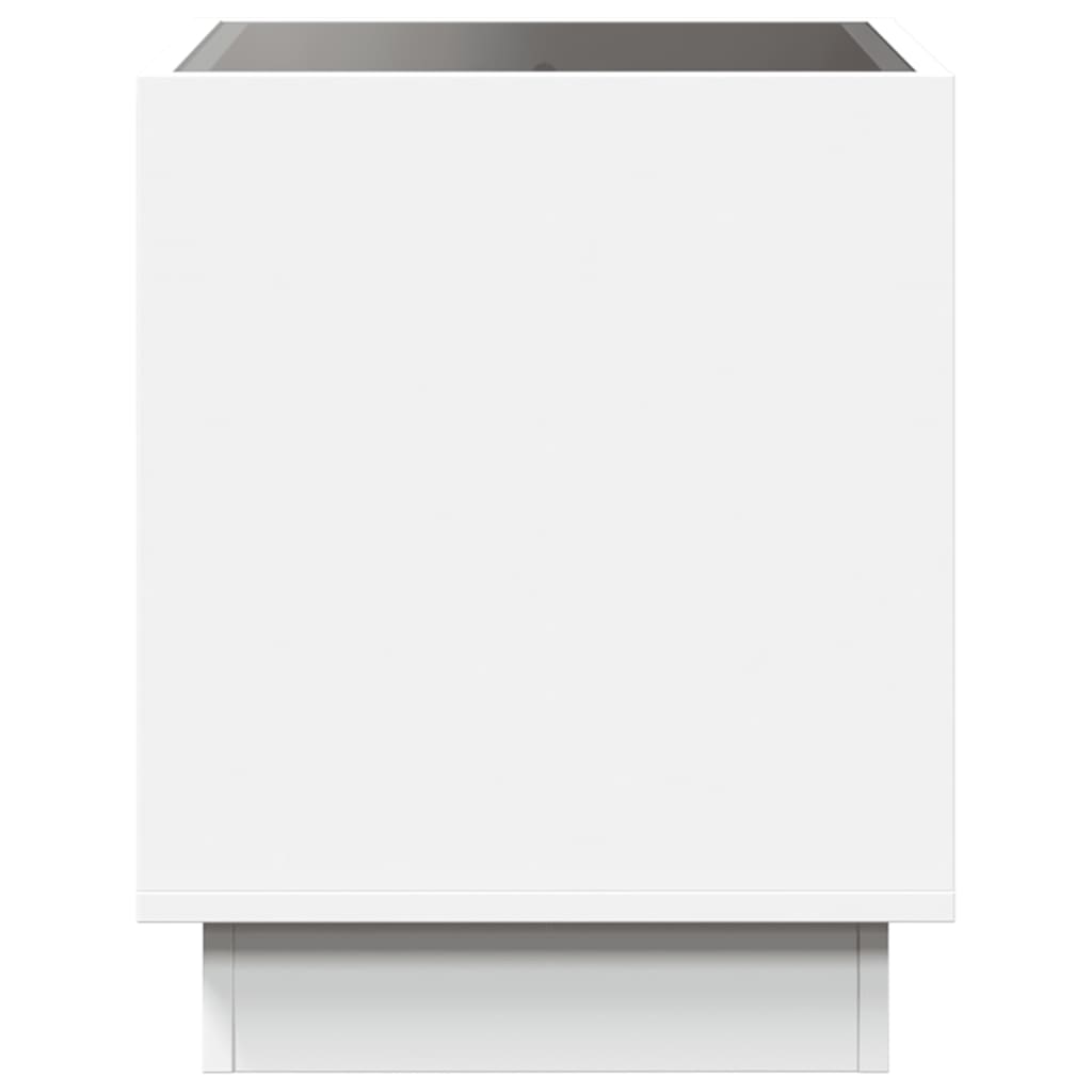 vidaXL Stolik kawowy z LED Infinity, biały, 50x50x50 cm