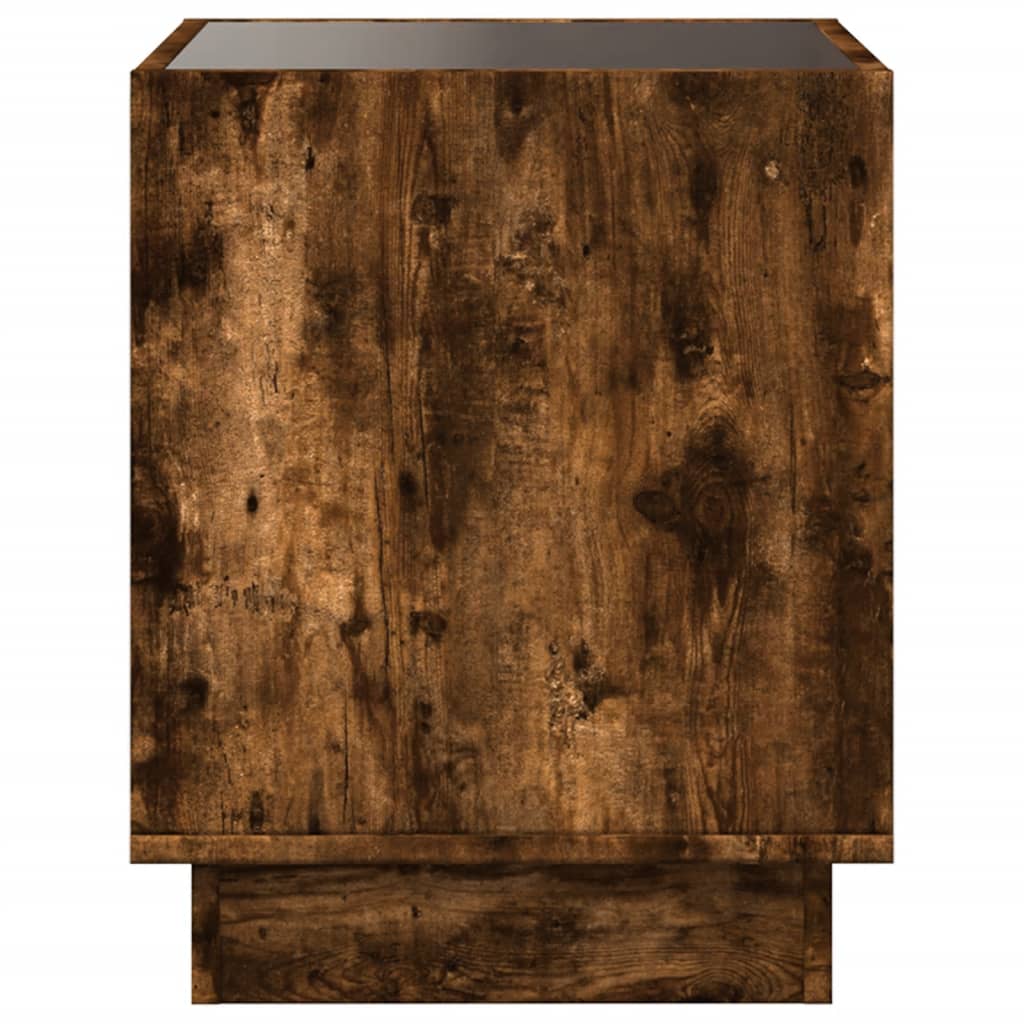 vidaXL Stolik kawowy z LED Infinity, przydymiony dąb, 50x50x50 cm
