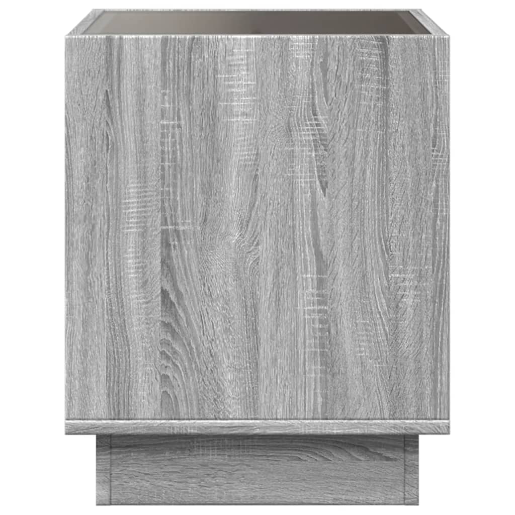 vidaXL Stolik kawowy z LED Infinity, szary dąb sonoma, 50x50x50 cm