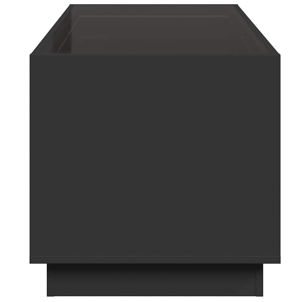 vidaXL Stolik kawowy z LED Infinity, czarny, 70x50x50 cm