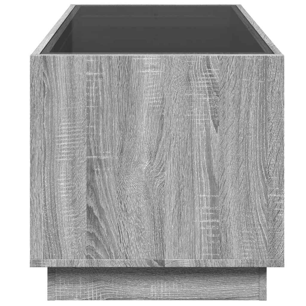 vidaXL Stolik kawowy z LED Infinity, szary dąb sonoma, 70x50x50 cm