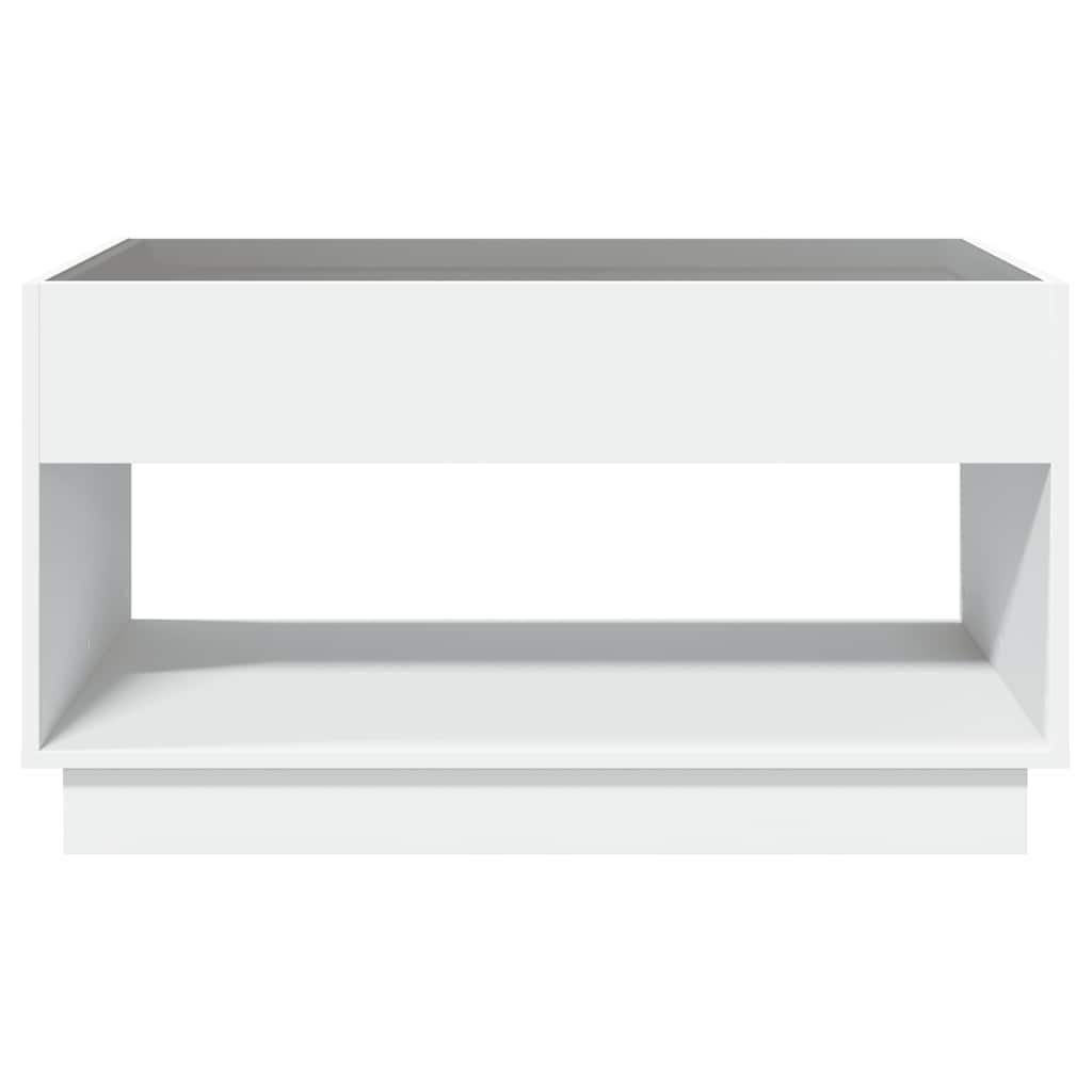 vidaXL Stolik kawowy z LED Infinity, biały, 90x50x50 cm