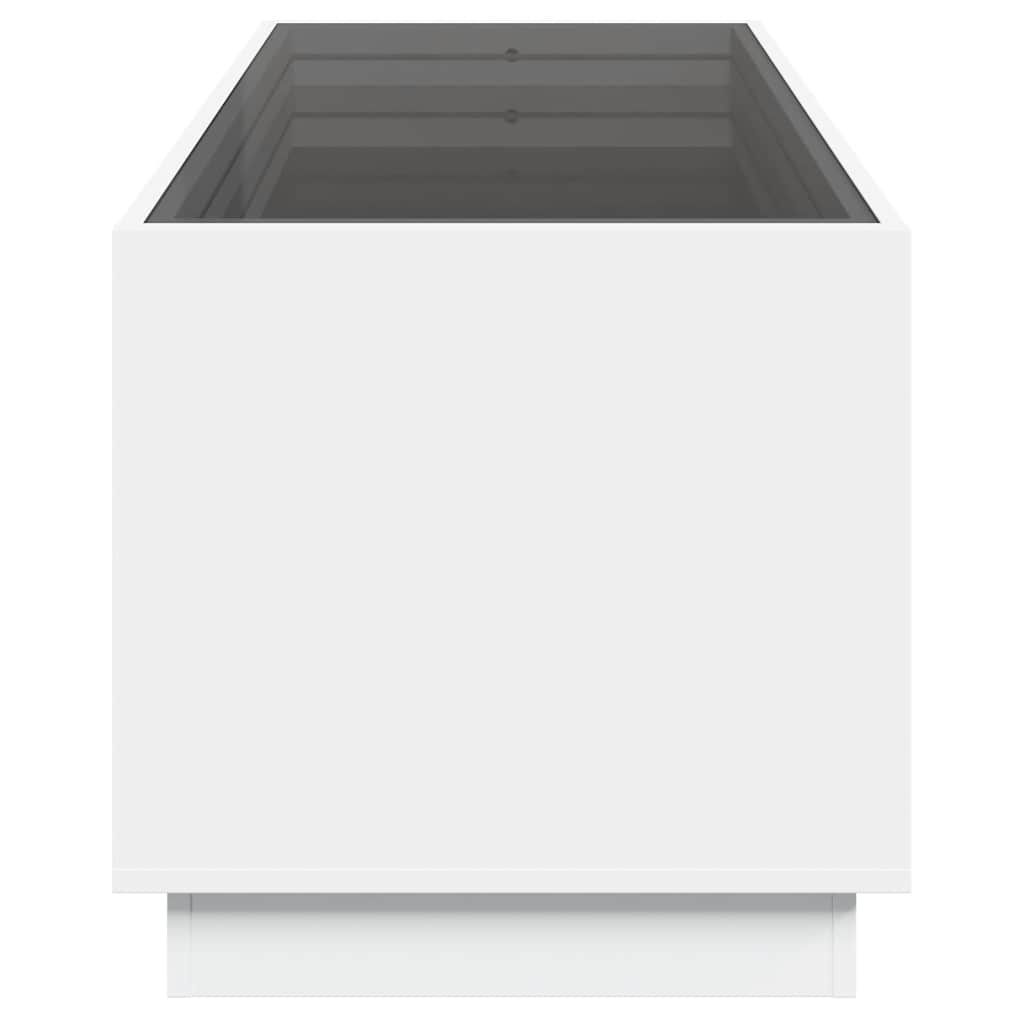 vidaXL Stolik kawowy z LED Infinity, biały, 90x50x50 cm