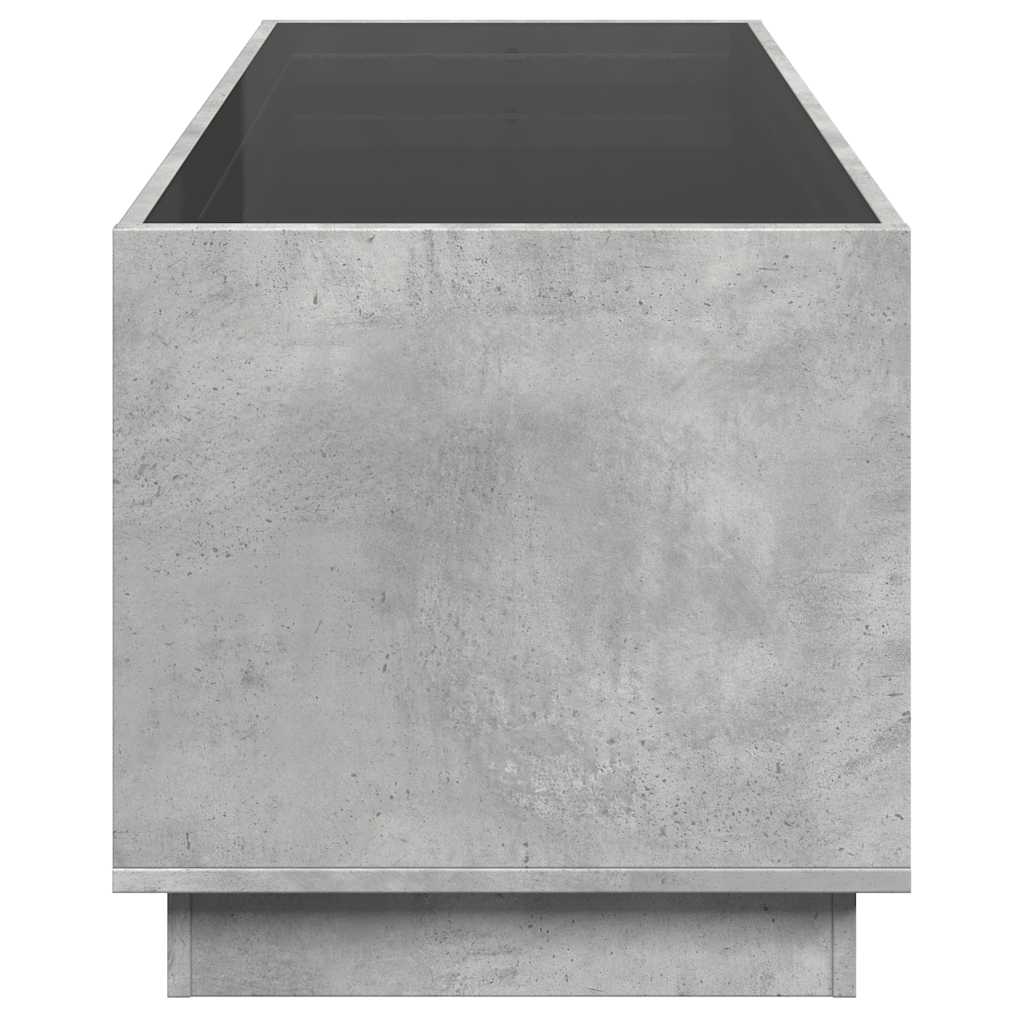vidaXL Stolik kawowy z LED Infinity, szarość betonu, 90x50x50 cm