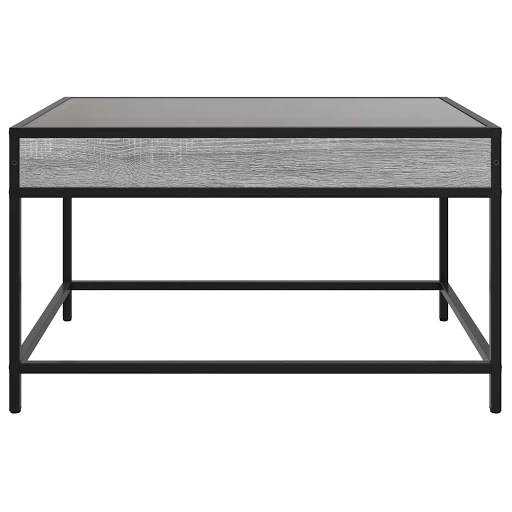 vidaXL Stolik kawowy z LED Infinity, szary dąb sonoma, 70x50x41 cm